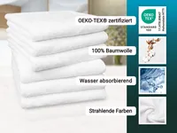 Handtuch 6er Set, Baumwolle, 50x100 cm, weiß