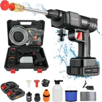 7MAGIC Akku Hochdruckreiniger, Max 30 Bar Mobiler Hochdruckreiniger mit 12Ah Akku, Bürstenloser Motor, 6-in-1 Multi-Sprühdüse für Auto, Terrasse