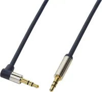 Kabel audio LogiLink 2 x 3,5 mm jack 1,0 m kątowy