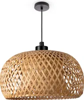 Deckenlampe Bambus Hängeleuchte Boho Wohnzimmer Korblampe Hängend Vintage E27 Leuchten Farbe / Größe  Natur (Ø30cm)