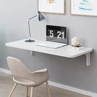 Wandklapptisch Schreibtisch Tischplatte 60x30cm Klapptisch Küchentisch für Wand,Arbeitszimmer Weiß