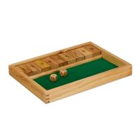 SHUT the BOX Spiel aus Holz Würfelspiel Klappenspiel Brettspiel Klappbrett Toys 
