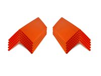 1 Set 10 Stück Loxis Kantenschutzwinkel aus Kunststoff mit Doppelstegplatte 19mm Schenkel 190x190mm Farbe Orange Profiqualität 600x190x190x19mm