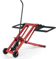 COSTWAY Zdvihák na trávu pre traktory Zdvíhacie zariadenie, pomôcka na čistenie, výškovo nastaviteľné, do 225 kg, hydraulický kovový zdvihák, pre kosačky na trávu, motocykle