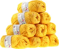 10 x 50g Strickgarn Wolle Baumwolle Symbiosis  #182 gelb