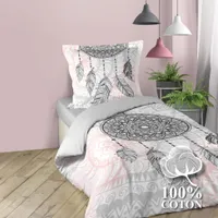2dílná sada oboustranného povlečení 140x200 Dreamcatcher bavlněný přehoz na postel teenager