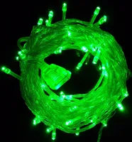 ​10M 100 LED Lichterkette Grün 8 Lichtmodi Party Garten Innen Außen Deko Weihnachtsbeleuchtung