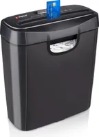 alpina Aktenvernichter 190W - Papierschredder Kreditkarten - Papier Schredder Geräte - Schredder im Streifen - mit Auffangbehälter - Überhitzungsschutz - 29 x 14 x 32,5 CM - Schwarz