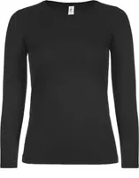 B&C Damen Langarmshirt #E150 RW6528 (S) (Schwarz)