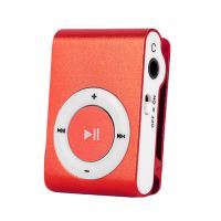 Mini MP3 Player tragbarer TF -Kartensteckplatz Metal Clip USB Sport Digital Music Walkman zum Laufen-Rot
