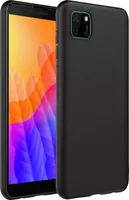 Conie TPU Schutzhülle für Huawei Y5p Tasche Case Cover Bumper Silikon Hülle in Schwarz matt