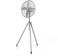 Stojanový ventilátor Brandson 45 cm se 3 rychlostmi, ventilátor se stativem, 60 W, oscilační, stříbrná/nerezová ocel