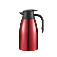 THERMOS Isolierkanne Century Thermoskanne 1.5L Edelstahl Heiß/Kalt  Kaffeekanne Teekanne Rot, Spülmaschinengeeignet,24 Std. Kalt,12 Std. Heiss,  Isolierkanne