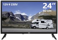 24 Zoll HD TV JTCT24H39241 mit **12-Volt-/230-Volt-Anschluss** und Triple Tuner (DVB-C/-S2/-T2) für Camping und Home inkl. Kfz-Adapter