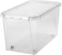 SmartStore Aufbewahrungsbox CLASSIC 70 70 Liter transparent / weiß