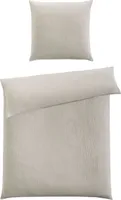 Musselin-Bettwäsche - Beige - 135 x 200 cm - mit Knöpfen