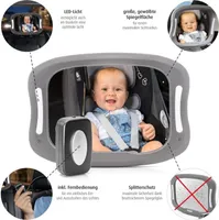 Bezpečnostní zrcátko BabyView LED do auta