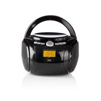Nedis Boombox  9 W  Bluetooth®  CD-Player/UKW-Radio/USB/AUX  Schwarz