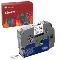 MK-221 TZE221 Tze-221 Schriftband für Brother P-Touch 9mm TZ221 PT 1010 1000 PT-H107B D400 D600 PT300