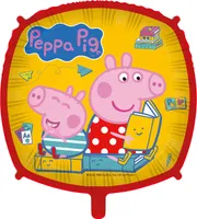 1 Folienballon, heliumgeeignet Peppa Pig Quadrat 46 cm / 18 inch