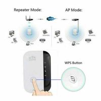 WLAN Repeater WLAN Verstärker WiFi Booster 300 Mbit/s 2.4GHz mit Repeater Modus  WPS LAN-Port Funktion