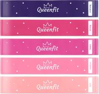 Queenfit® Theraband Set - 5 kusov 0,5-30kg - fitness gumy, odporové gumy, gymnastické gumy - joga, pilates, silový tréning, fitness