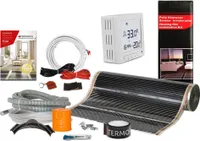 Termofol Elektrische Fußbodenheizung Heizfolie 230V mit Thermostat H2 Schwarz, Leistung 140 W/m2, 1 m²