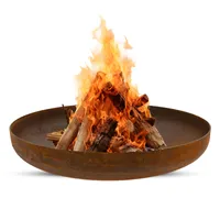 BonFeu BonBowl Feuerschale 120 cm - Feuerschalen für den Garten - Feuerstelle Outdoor & Feuertonne - Feuerschale mit opt. Grillrost aus hochwertigem Cortenstahl - Feuerkorb für den Garten - 120x120x22cm