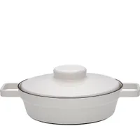 Riess Pfanne Aromapot mit Deckel Ø24cm Backform Emaille light grey