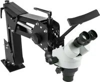 VEVOR Zoom Trinokulares Stereomikroskop WF10X 20mm Binokulares Stereo Säulenständer für Jewelry Tools (3.5X-90X) Mikroskop, Silbe, 1 Count (Pack of 1) Multi-Directional Microscope