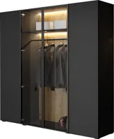 Kleiderschrank Schlafzimmerschrank ACATE 200 schwarz