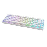 Deltaco GAM-100-W-DE, 65%, USB + Bluetooth, Mechanischer Switch, QWERTZ, RGB-LED, Weiß