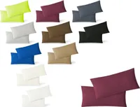 Kissenhülle Kissenbezug Doppelpack mit Reißverschluss  hochwertige Jersey Qualität Bordeaux 40 x 80 cm