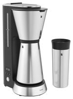 WMF Küchenminis Aroma Kaffeemaschine mit Thermoskanne (870 Watt, Filterkaffee 5 Tassen, Thermobecher to go (350ml), 24 Stunden-Timer, Abschaltautomatik) cromargan matt