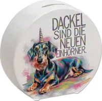 Dackel Einhorn Spardose - Dackel sind Einhörner