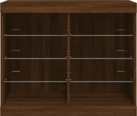 vidaXL Sideboard mit LED-Leuchten Braun Eichen-Optik 81x37x67 cm