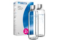 Brita Glas-Flasche 1L für sodaTrio Wasserprudler 2er - Ersatzflaschen (1er Pack)