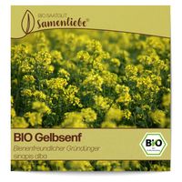 Samenliebe BIO Gelbsenf Samen Blumensamen bienenfreundlich 1000 Samen Blumen Samen Garten Gelbsenf Saatgut samenfeste einjährig Pflanzen für Garten und Freiland