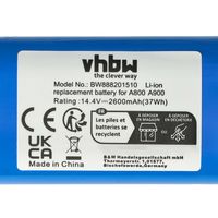 vhbw 1x Akku kompatibel mit Ecovacs Deebot DN79W, DN79T, N79S, DN79S, N79 Saugroboter (2600 mAh, 14,8 V, Li-Ion)