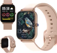 Smartwatch, Smart Watch Damen Herren, 1.7" 240x280 px Fitness Tracker Uhren für Android IOS, IP68 Wasserdicht Pulsmesser Schrittzähler Rosagold