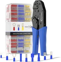 Crimpzange Kabelschuhe Flachstecker Quetschverbinder Flachsteckhülsen SET 700x