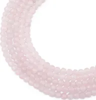 Korálky z minerálu Růženín 4mm broušené - 18 cm