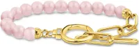 Thomas Sabo A2134-414-9-L19V Vergoldetes Armband mit rosa Beads