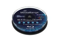 Mediarange Blu-ray Disc BD-R 50 GB, Spindel, Inkjet printable, 10 Stück