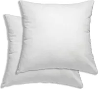 2er Set Kissenbezug Kissenhülle 40x40 cm weiß Uni Renforce Baumwolle