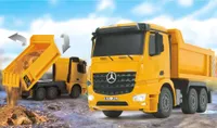 JAMARA Wywrotka Mercedes Arocs - Wywrotka - Silnik elektryczny - 1:26 - Gotowy do jazdy (RTR) - Żółty - 6 lat