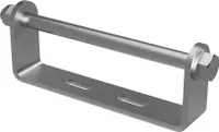 Kielrollenhalter mit Achse für Seitenrolle Sliprolle Kielrolle Bootstrailer verzinkt SUPROD, 200 mm