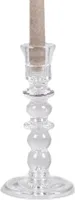 Rasteli Kerzenständer-Kerzenleuchter für Tischkerze Glas D 10,8 cm H 23,2 cm
