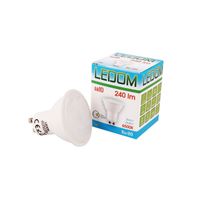 ( 5 Stück ) LEDOM GU10 3W SMD LED Leuchtmittel Kaltweiß 6500K 240 lm 220-240V Ø50 Spot Einbauleuchte Transparent