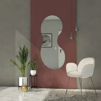 Luft 4er-Set Selbstklebende Wandspiegel 40x40